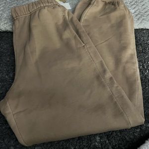 Wilfred Free Fleece Track Pants, Size Small, Color GD Olive Beige